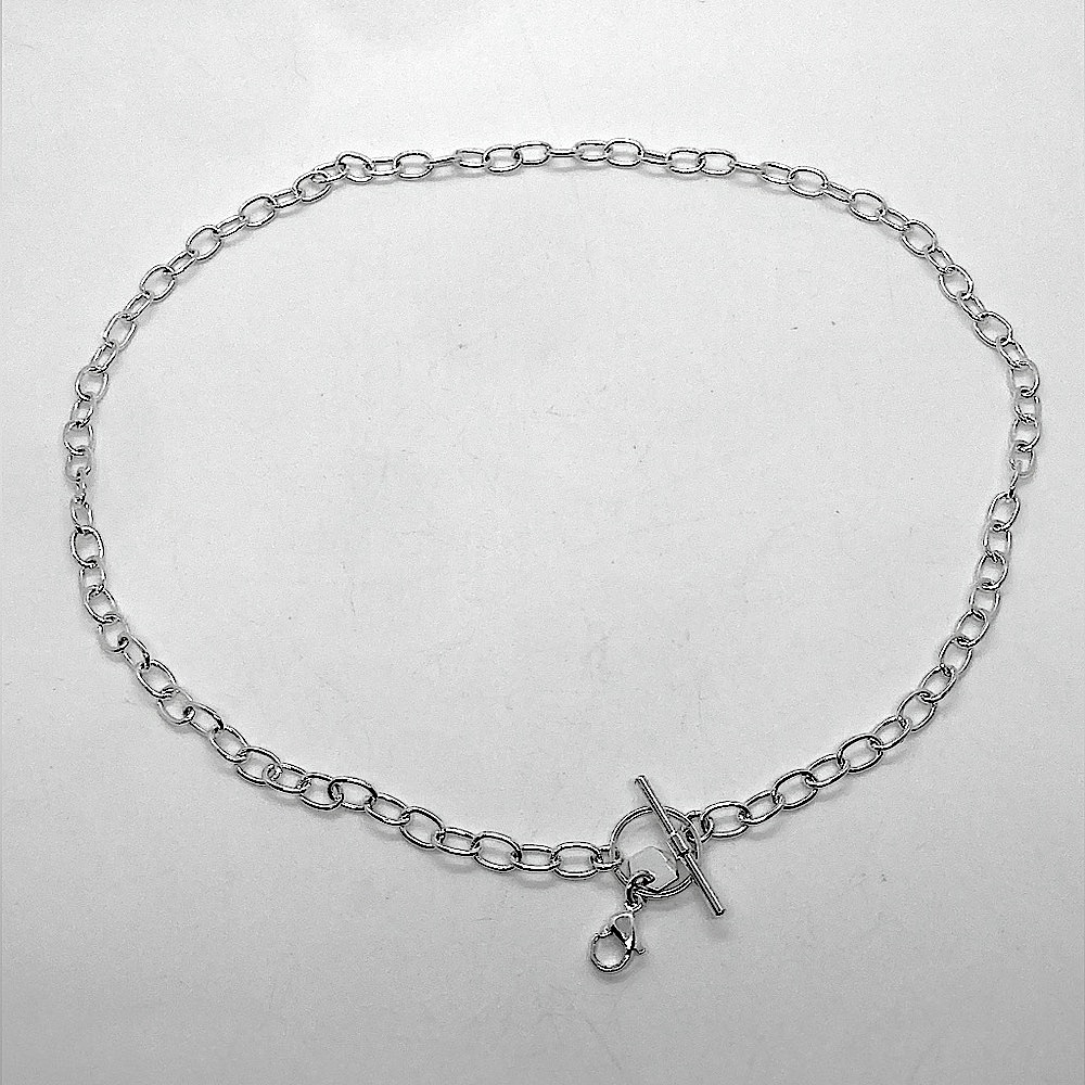 Origami Owl Silver Tone Metal Chain w Toggle Clasp & Lobster Clip | 19” L